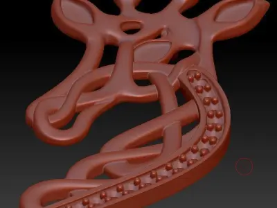 pendant giraffe 3D print model