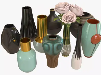 Collection of Vases 3D model