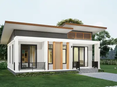 Tropical modern house 3D print model