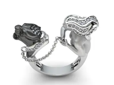 Panter Ring print model 3D print model