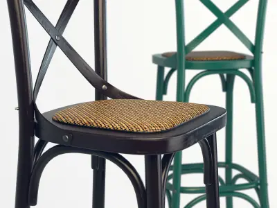 Bar Stool Dzhek Low-poly 3D model