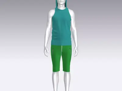 Sport Suit Low-poly 3D model 17