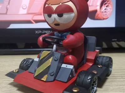 KartRider bear in go kart 3D print model