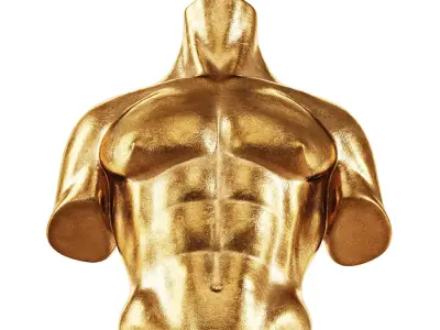 Sculpture of a male athletic torso 3D model