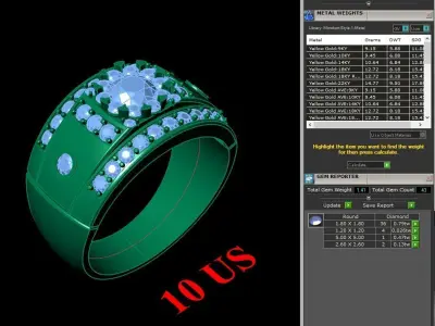 Luxury Men Rings Designs 6MR018 3D print model