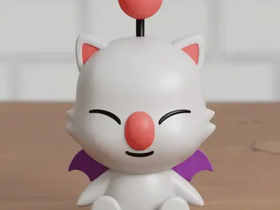 Moogle Chibi 3 Models Final Fantasy Fanart 3D print model