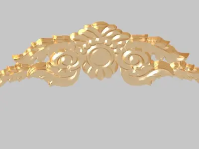 pattern wood machine cnc carving Classic luxurious gold 3D model 3D model