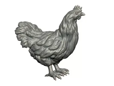 hen sculpture  3D print model