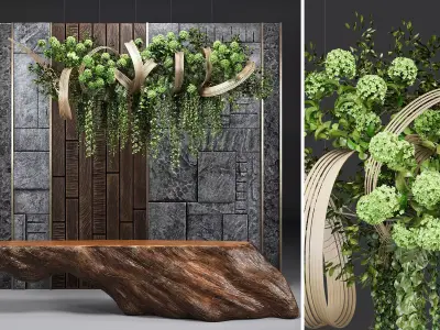 Reception with Natural elements  3D model