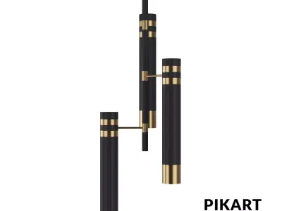 Chandelier Level lamp V3 black and brass SKU 5021 Free 3D model