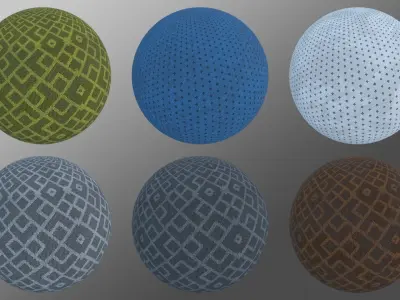 Carpet tileable textures pack 3D model