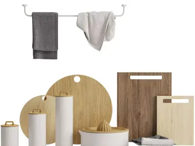 Zara Home Kitchen Decor Set 3D model