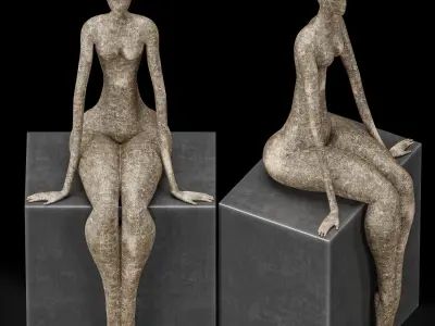 Marie-Madeleine Gautier Saint Lucia Sculpture Park 3D model