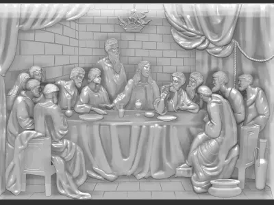 last supper - jesus 3D print model