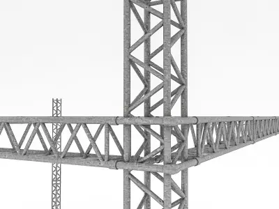 Modular scaffolding Model Low-poly 3D model