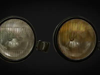 Alpha - Tutorial -Realistic Headlight Glass in Substance painter 3D model