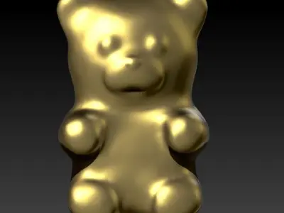 Pendant gummy bear 3D print model