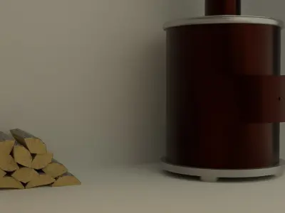 Workshop generator in wooden box 3D model