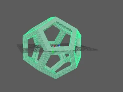 Platonic solid frame Free 3D model