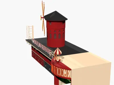 Moulin Rouge Entrance 3D model