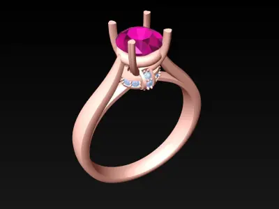 Diamond Ring - Womens Rings - N729946 3D print model