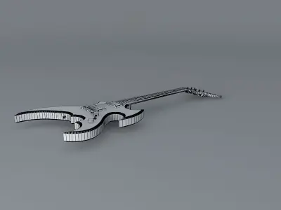 The Winged Avenger concept guitar Free 3D model