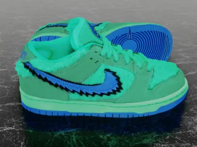 GRATEFUL DEAD X NIKE AIR JORDAN SB DUNK LOW ONE 3D SHOES Low-poly 3D model