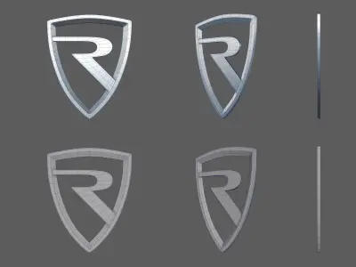 Rimac  - Car Logo Emblem Modern Free low-poly 3D model