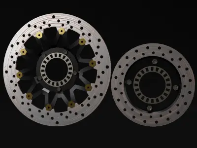 Motorcycle Brakes Kit Free low-poly 3D model