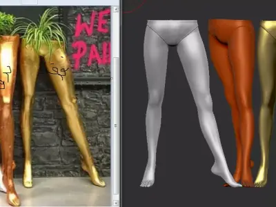 female body vase  3D model