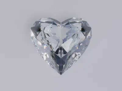 Heart Diamond Ideal Cut 3D model