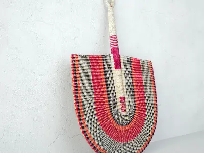 African Handwoven Fan 35 3D model