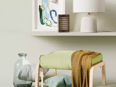 BEDROOM DECOR Set 4  3D model