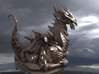 Classical Drake Design Statue 3D model