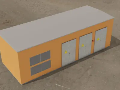 Electric cabin Low-poly 3D model