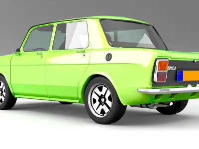 Simca 1000 Rallye 2 1976-1978 Low-poly 3D model