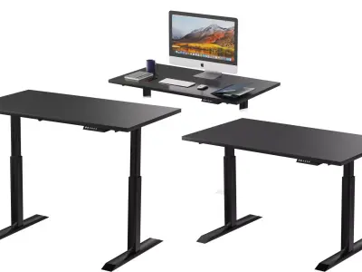 Black lift desk BLENDER 3D Model Cycles 3D model