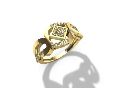 6 units Ring Woman Lady Anillo dama  3D print model