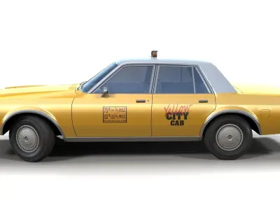 Dodge Diplomat 1980 Taxi Low-poly 3D model