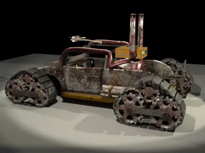 Apocalyptic Car Free 3D model