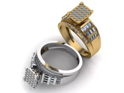 Solitaire Ring A58  3D print model