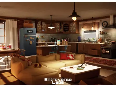 Stylized New York Apartment Modular NYC Unreal Engine Low-poly 3D model