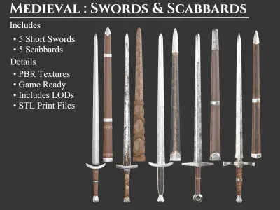 Medieval Collection Weapons Short Sword