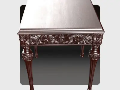 Carved coffee table for cnc 1 3D model