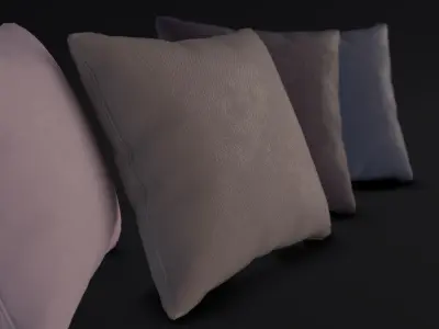 Low Poly Game Ready PBR Cushion Pillow Set  Low-poly 3D model
