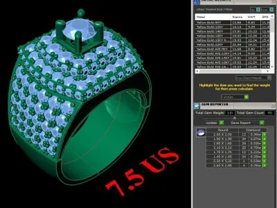 Luxury Men Rings Designs 5MR081 3D print model