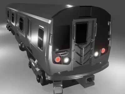 New York Train Subway Low-poly 3D model
