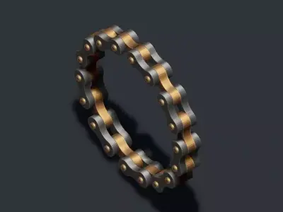 Bicycle chain ring 3D print model