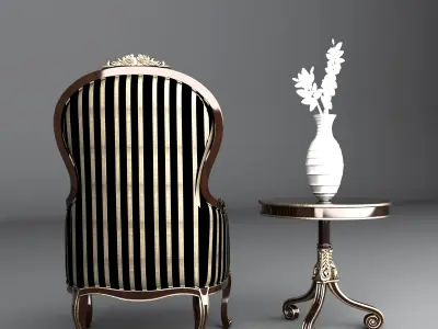 Luxury Keoma Eva Armchairs Low-poly 3D model Free 3D model