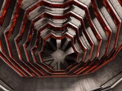 The Vessel Staircase Hudson Yards New York City 3D model